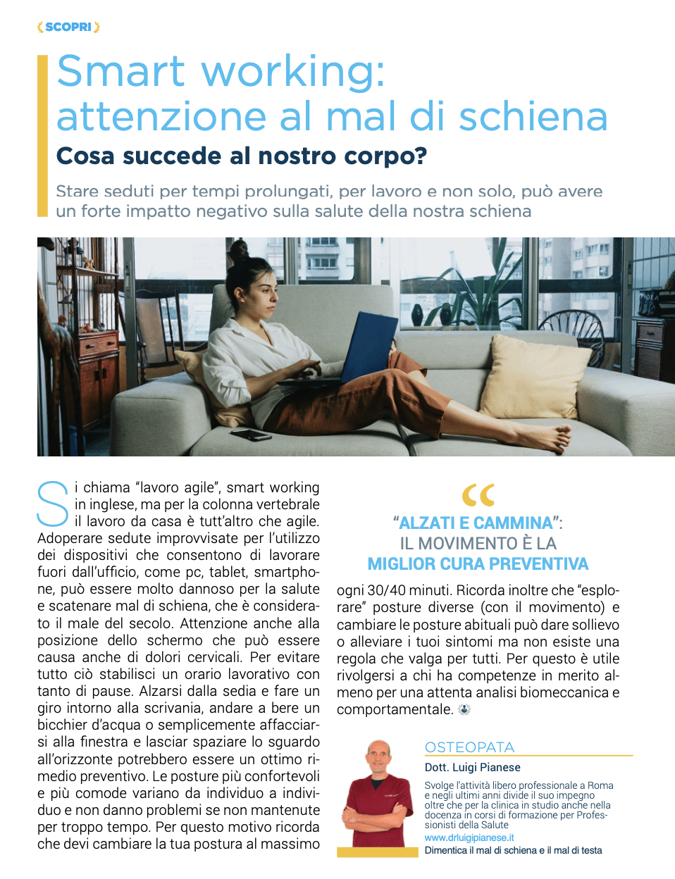 Dr Luigi Pianese - Articolo edizione 2022 TopDoctors Italia